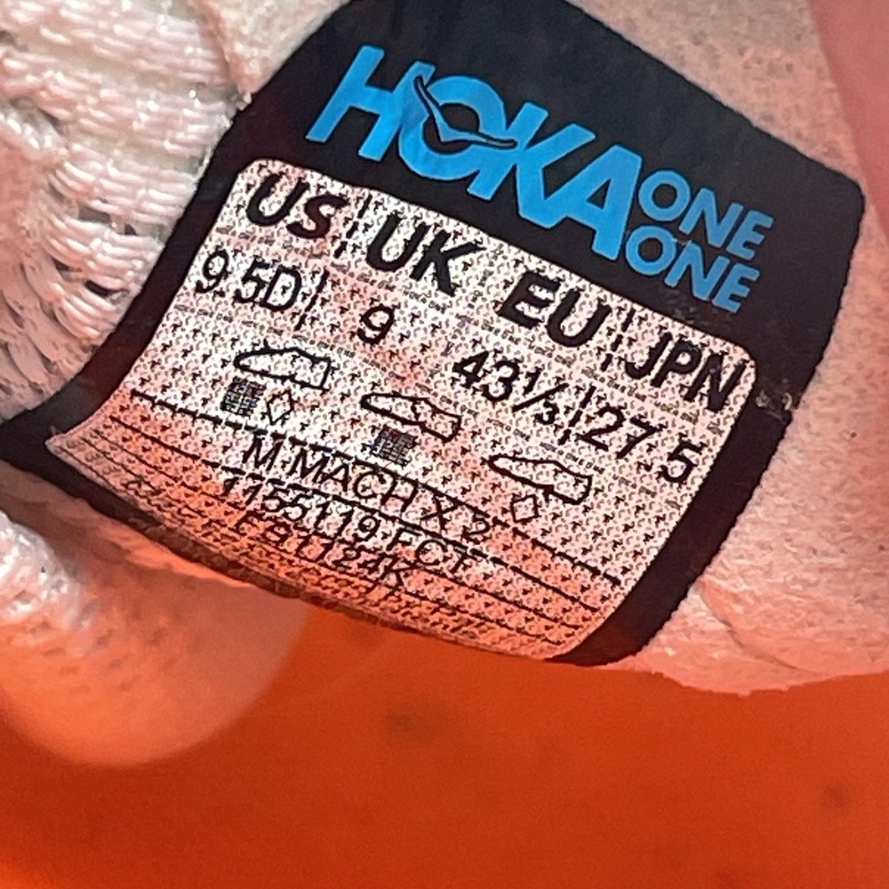 Hoka One One Sneakers Mens 9.5 D Mach X 2 1155119 FCT White Running Shoes - Picture 8 of 10